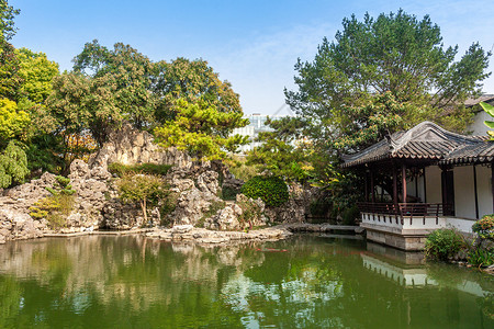 晚清第一园国家4A级旅游风景区金陵第一园南京瞻园背景