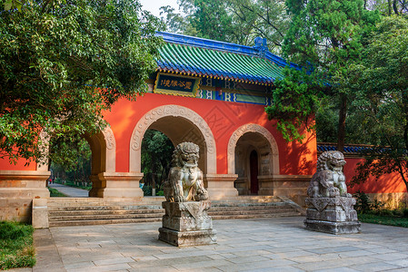 国家5A级旅游风景区南京钟山灵谷寺背景图片