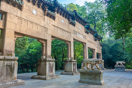 国家5A级旅游风景区南京钟山灵谷寺高清图片