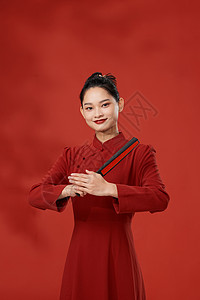 国潮旗袍美女形象图片