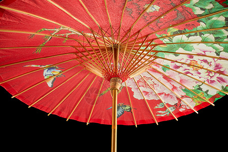 中国传统古风油纸伞内部结构图片