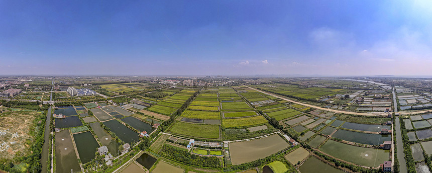 湖南岳阳洞庭湖鱼米之乡全景图图片