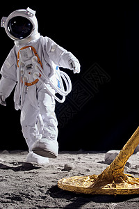 创意宇航员太空漫步背景图片