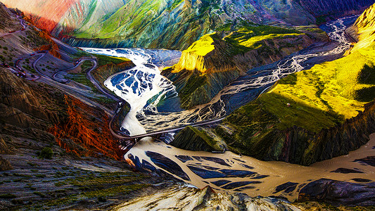 安集海大峡谷背景图片