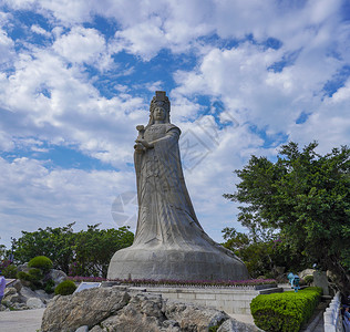 福建莆田湄洲岛5A景区妈祖庙雕像风景高清图片素材