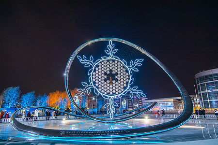 唯美大气的北京冬季运动会雪花火炬背景图片