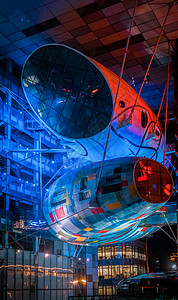 科幻风建筑夜景背景图片