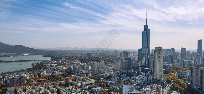 南京紫峰大厦建筑地标高清图片素材