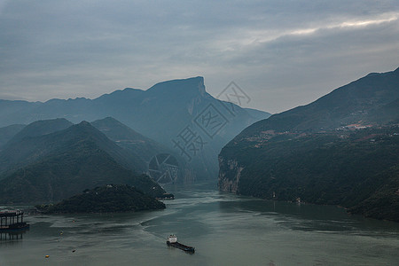 夔门重庆市奉节县白帝城景区背景