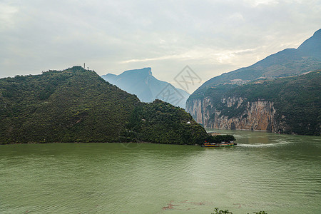 白帝城夔门重庆市奉节县白帝城景区背景