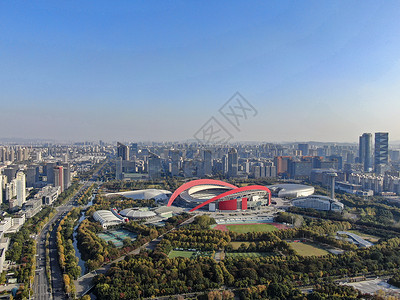 南京奥林匹克体育中心航拍江苏南京奥林匹克中心背景