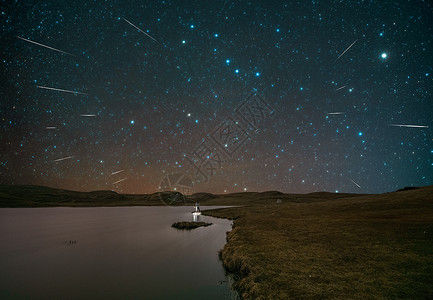 云南昭通大海子风景区星空银河高清图片