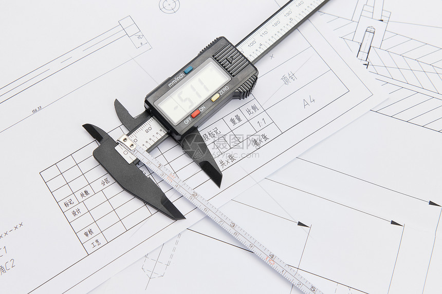 工程设计图纸角尺工具图片