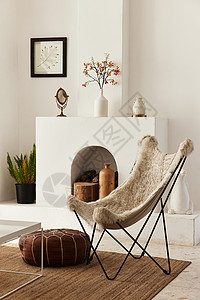 家具软装简约日式北欧风格客厅背景