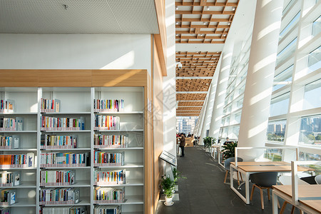 图书馆室内环境背景图片