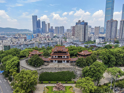 航拍湖南长沙天心阁4A景区风景高清图片素材