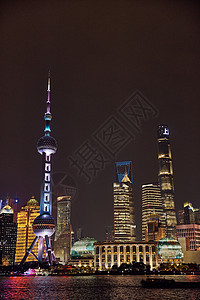 上海外滩陆家嘴夜景上海旅游高清图片素材