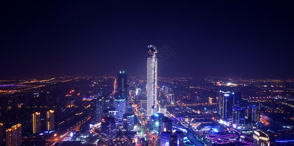 苏州地标城市夜景高楼高清图片素材