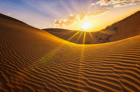 敦煌沙漠日照风景背景图片