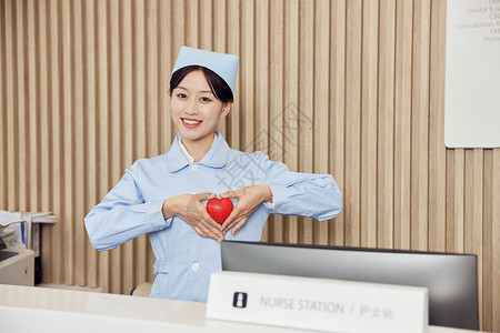 医院护士站的护士形象图片