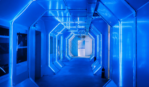 未来的科幻城市太空舱科幻感建筑背景