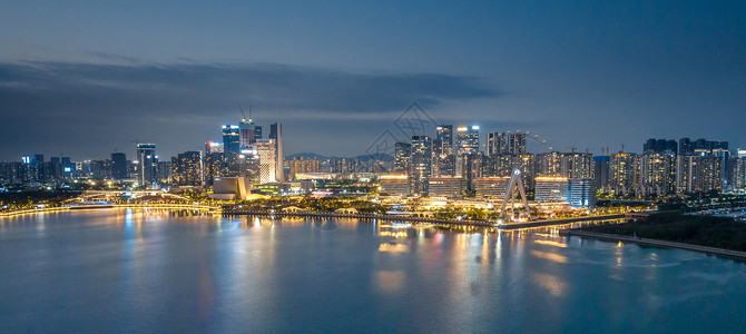 深圳之光深圳欢乐港湾夜景城市夜景背景