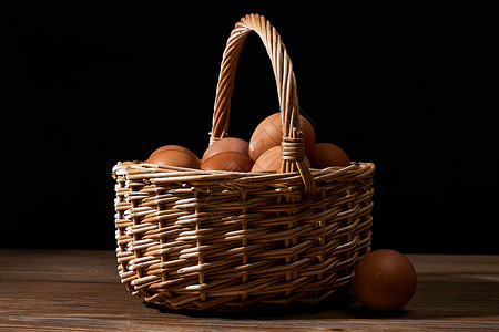 篮子里的农家土鸡蛋图片