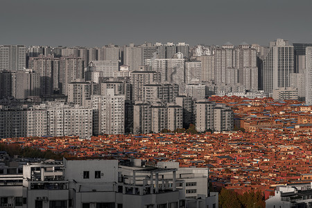 城中村城市城乡结合背景图片