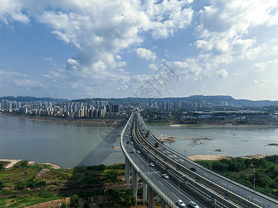 重庆鱼洞长江大桥航拍图片
