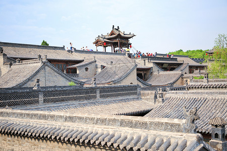 山西晋中4A景区王家大院背景图片