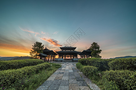 重庆白马山景区贡茶园风光图高清图片