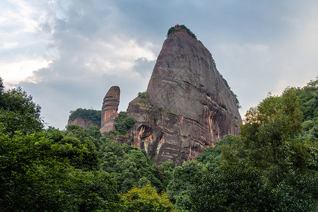 广东丹霞山阳元石背景