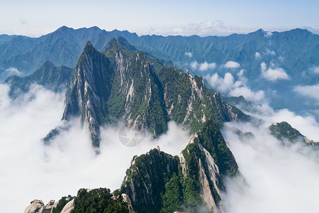 陕西5A景区西岳华山风光高清图片