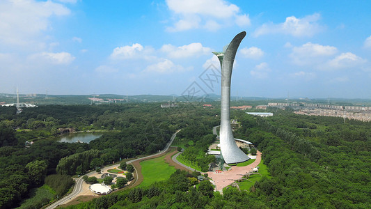 沈阳植物园百合塔5A景区背景