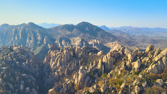 5A景区河南驻马店嵖岈山地貌风光背景