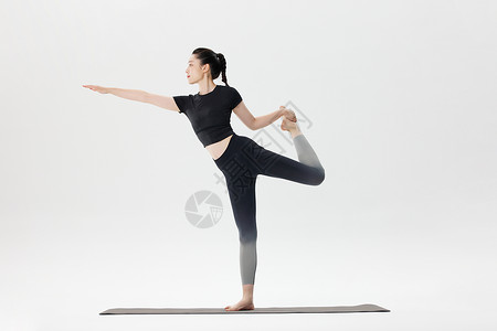 健身运动女性青年女性瑜伽健身运动形象背景