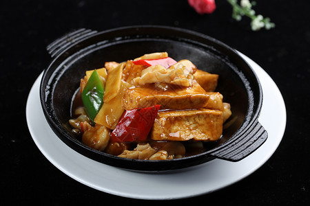 海鲜豆腐煲美食高清图片素材
