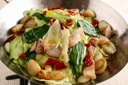 高丽菜传统的干锅手撕高丽菜背景