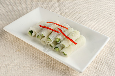红油百叶卷黄瓜卷寿司高清图片