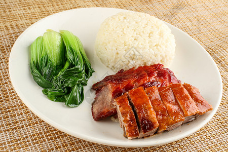 美味鹅肉烧鹅鸳鸯饭背景