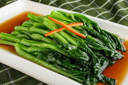 白灼菜心健康食物白凤菜高清图片