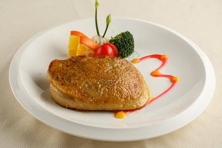 法国鹅肝法国传统面包高清图片