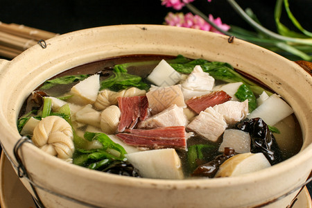 上海腌笃鲜菜系腌笃鲜高清图片