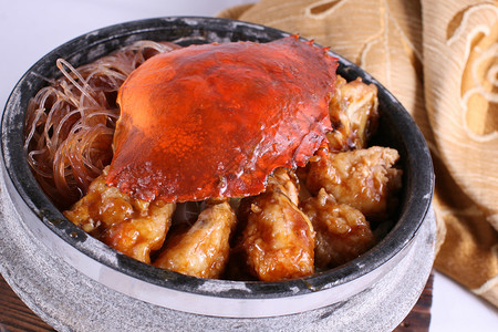 石锅梭子蟹图片