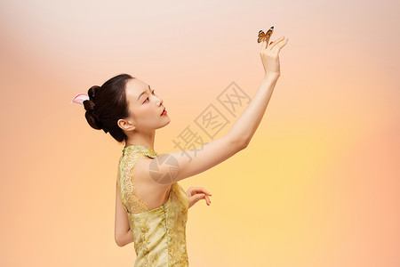 新中式国潮美女形象图片