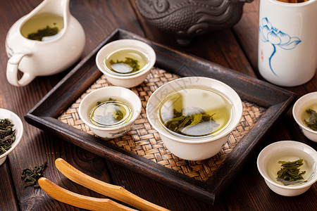 复古中国风茶水背景图片