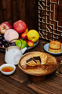 中国传统中秋月饼图片