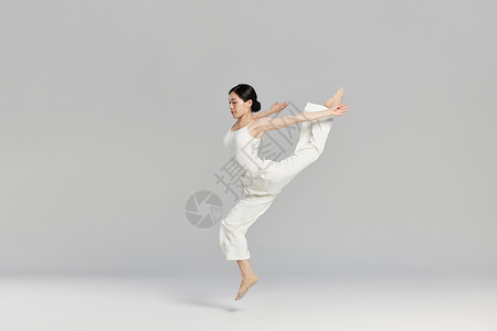 白舞蹈鞋素材女子穿芭蕾舞鞋跳舞背景