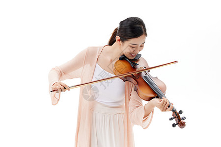 青年文艺女性拉小提琴背景图片