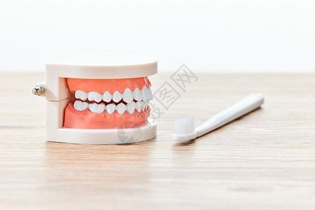 保护牙齿刷牙概念高清图片